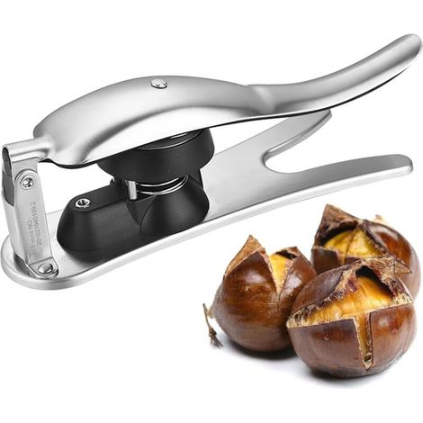Pince à Châtaigne, 1 Pièce 304 Acier Inoxydable Châtaigne Rapide Cracker Ouvreur, Coupe Châtaignes Portable et Ergonomique, Outils de Cuisine (1/4)