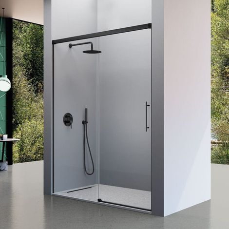 Frontal de ducha + Puerta Corredera 101-104 cm URBAN Negro (1/5)