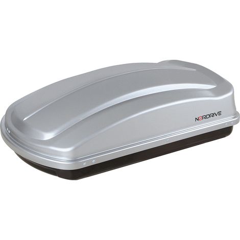 box tetto per auto nordrive 330 litri in abs grigio goffrato - n60000 (1/5)