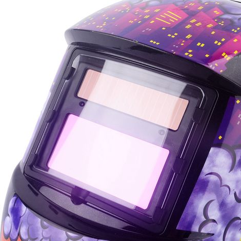 Casque de soudage à obscurcissement automatique, masque de soudeur ARC TIG MIG avec meulage, alimentation solaire (1/5)