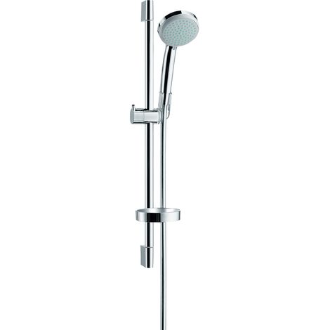 hansgrohe Croma 100 Set de douche Vario avec barre Unica'C 65 cm et porte-savon Chromé (1/10)