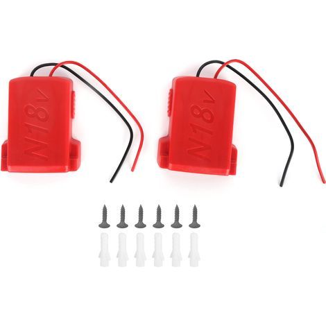 Akkuadapter, Stromanschluss, elektrische Komponenten für Milwaukee M18 18V, 2 Sets (1/5)