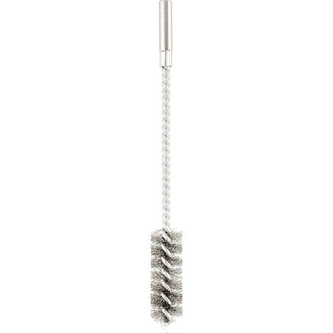 brosse métallique ronde/cylindrique fine, ondulée, en fil d'acier, Ø 26 mm pour le métal et la pierre, brosse métallique pour perceuse, brosse à tuyaux pour chaudière/chauffage