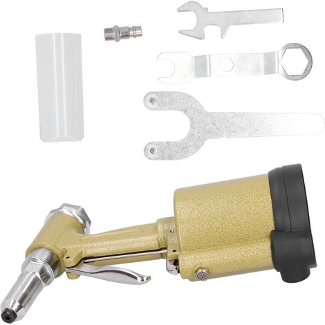 Hydraulische pneumatische Nietpistole, Druckluftnietgerät, Industrienietwerkzeug mit 3 Backen, KP-703 Gold, Europäische Ausführung (1/5)