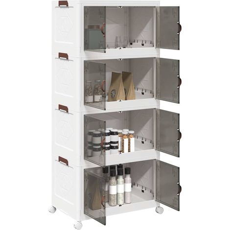 Boîte de rangement empilable avec roues à 4 niveaux 75 L vidaXL (1/5)