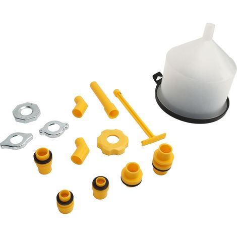 Kit d'entonnoir de Liquide de Refroidissement, Kit d'entonnoir de Remplissage de Liquide de Refroidissement de Radiateur 15 Pièces Outils Automobiles ABS avec Accessoires pour (1/5)