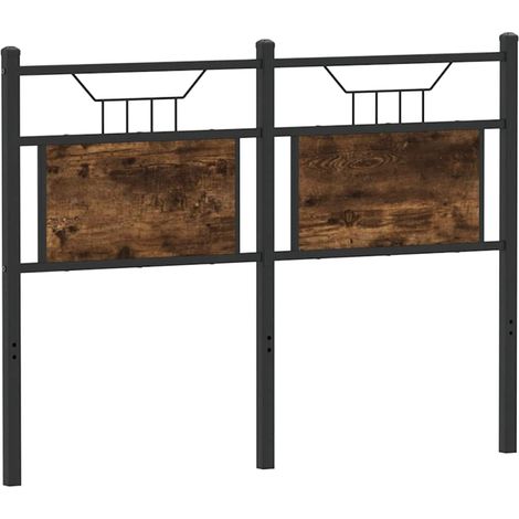 Maison Exclusive - Testiera di Ricambio Rovere Fumo 120 cm in Legno Multistrato e Acciaio (1/5)