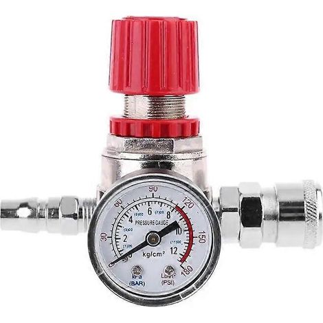 Manometer mit Regler und Stecker/Buchse für Zubehör für Luftkompressoren und Luftpumpen (1/5)