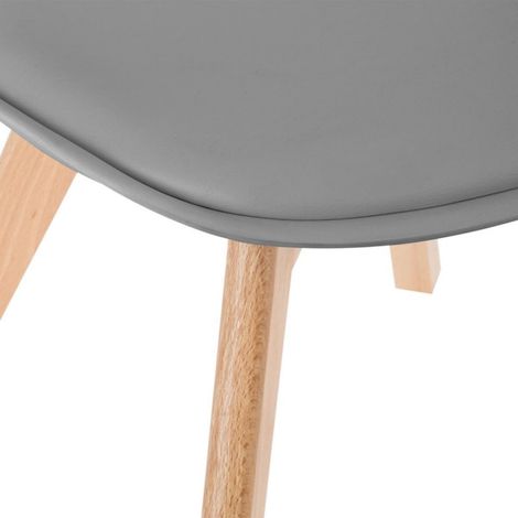 Chaise style scandinave Baya Atmosphera - Gris Clair - Gris Clair - (1/2)
