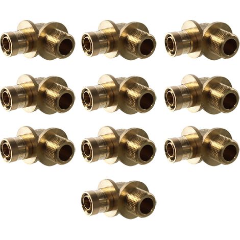 Lot de 10 Coudes PER à glissement Ø16 - Mâle fixe 1/2" (15/21) - IBP Bänninger (1/2)