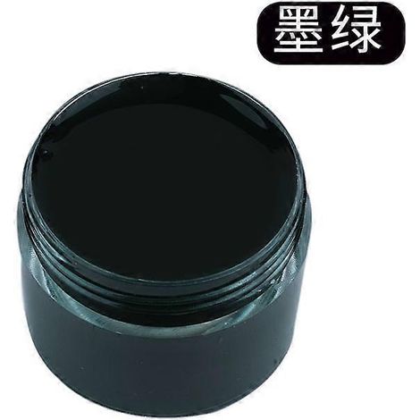 Crème de teinture et de réparation pour cuir, raviveur de couleur pour sacs, chaussures, canapés, vestes, masquant les rayures et restaurant le cuir véritable. Couleur : Vert encre