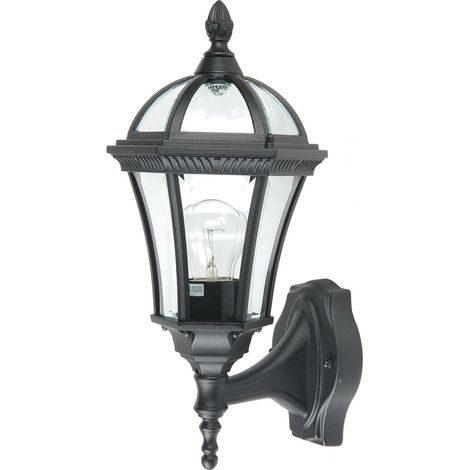 Elsteadbury - Lanterna da parete per esterni 1 luce con luce nera IP44, attacco E27 (1/4)