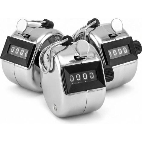 Compteur manuel à 3 pièces, compteur mécanique en métal à 4 chiffres pour la gestion des stocks, le marketing, le fitness et les écoles de sport. (1/5)