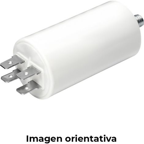 condensatore di avviamento konek 3mf 5% 450v ø3,4x7cm con perno m8 e faston singolo 6,35