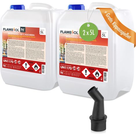 2x 5 L FLAMBIOL® Bioethanol 100 % Hochrein