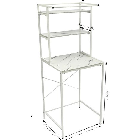 Scaffale portaoggetti, organizer da bagno a 3 livelli, design resistente, passaggio agevole (1/2)