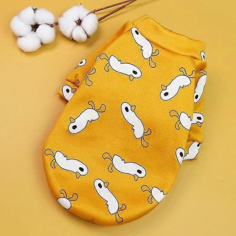 Niedliche kleine Hundekleidung aus weicher Baumwolle für Chihuahuas und Yorkshire Terrier, Welpen- und Katzenhoodies, Winterjacken und Mäntel für kleine und mittelgroße Hunde, gelbe Ente (1/5)