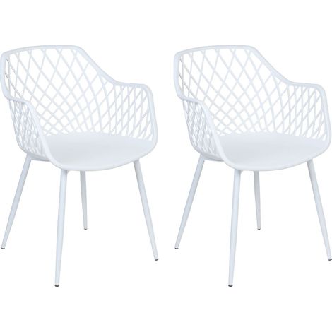 Set of 2 Dining Chairs NASHUA II White