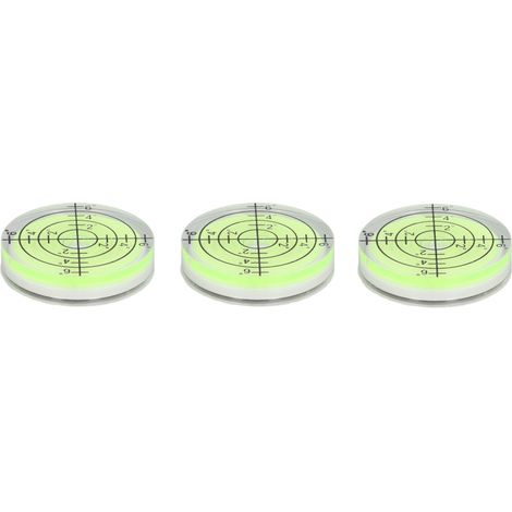 Irovami Lot de 3 niveaux à bulle ronds de haute précision, mini niveaux à œil de bœuf, instrument de mesure horizontale de 32 mm (1/5)