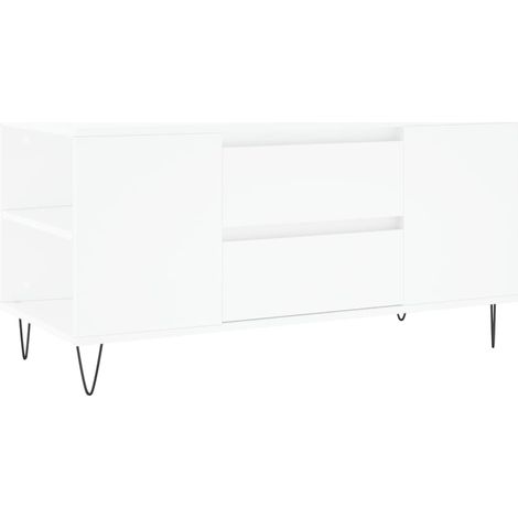 Maison Exclusive - Tavolino da Salotto Bianco 102x44,5x50 cm in Legno Multistrato
