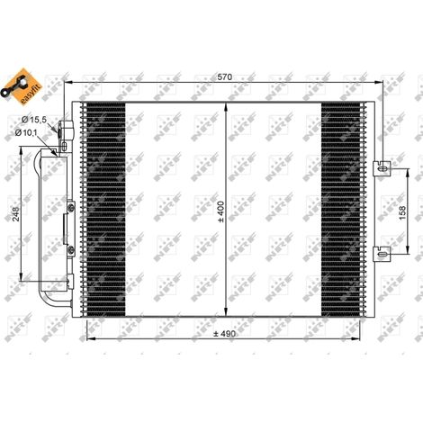 Condenseur, climatisation NRF 35879 RENAULT 8200448252 8660003445 921006980R