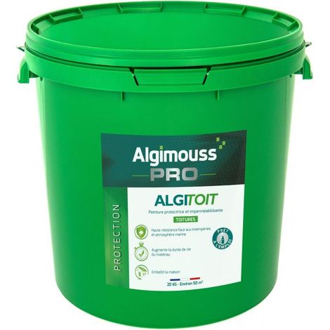ALGITOIT Rouge tuile 20 KG - Peinture pour toiture Rouge tuile ALGIMOUSS - 028021