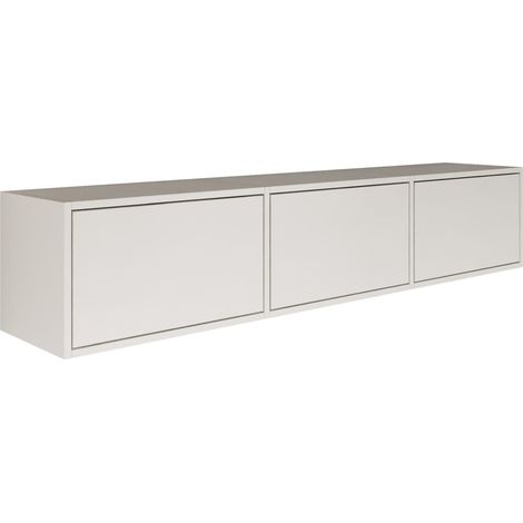 Selsey Framme – hängendes TV-Board mit drei Klappen, Weiß, 150 cm