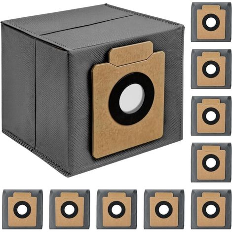 Lot de 10 sacs à poussière pour X8 Pro/X10 Pro Omni compatibles avec les sacs d'aspirateur robot Eufy, sac jetable de grande capacité de 2,5 L, 3 couches pour éviter les déchirures (1/5)