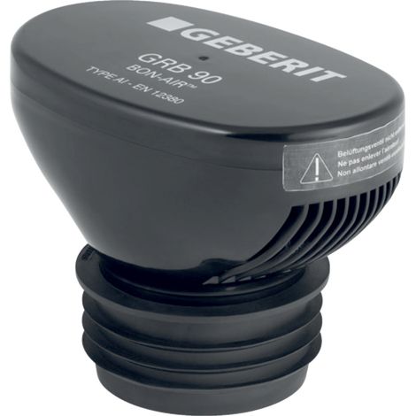 Geberit – Clapet de ventilation GRB90 Silent PP – Vanne papillon insonorisée – Installation rapide – Empêche les mauvaises odeurs