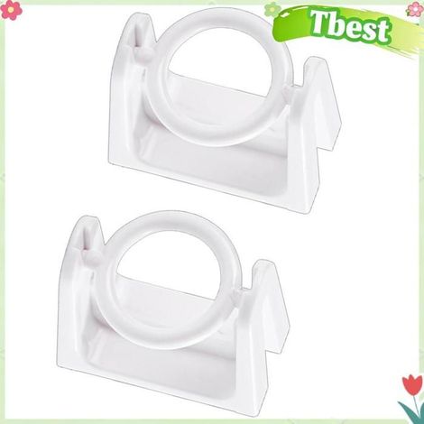 Tbest Crochet de support de tringle à rideau Crochet de Support pour Mât de Rideau Rotatif, Forte , ABS luminaire bain (1/5)