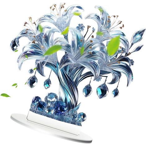 Estatuas de flores acrílicas, figuras decorativas - SCB100 1