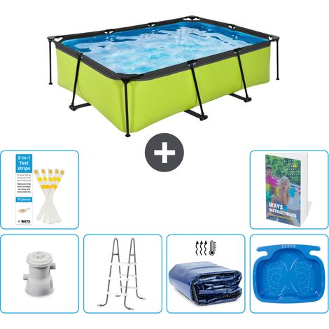 Exit Pool Rechteckig - 220x150x65 cm - 7-teilig S318