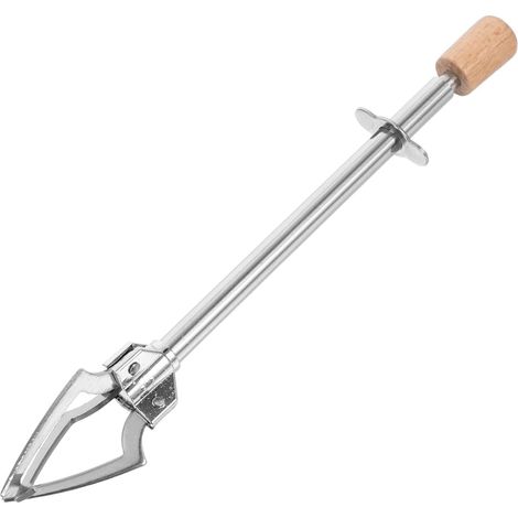 Pince à Glace 3 Griffes en Acier Inoxydable 17cm avec Manche en Bois – Prise Ferme pour Glaçons, Olives – for Bar, Cuisine, Cocktails, Buffet