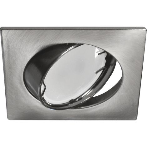Faretto da soffitto con occhiello quadrato OKTAN D cromo opaco (1/2)