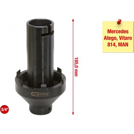 Clé pour écrou à encoches 3/4" avec 6 ergots pour Mercedes, 80-95 mm (1/5)