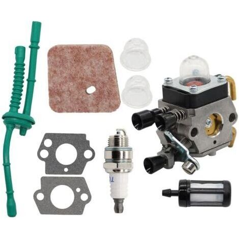 DTEKGAZ - Vergaser-Reparatursatz für STIHL FS85, FS38, FS45, FS55, ZAMA CIQ-S186A Rasenmäher, bestehend aus Vergaser, Luftfilter, Kraftstoffleitungssatz und Zündkerzensatz.