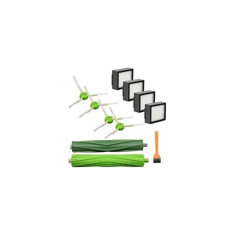 Juego de repuestos de 12 piezas para aspiradoras robot iRobot Roomba Combo i5, i5+, j5, j5+, i7, i7+, i8 e i8+: 2 cepillos principales, 4 filtros HEPA, 4 cepillos laterales. (1/3)