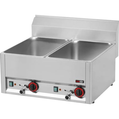 Bain marie électrique 2x GN 1/1 - 150 sans soubassement REDFOX - BM 60 EL - REDFOX