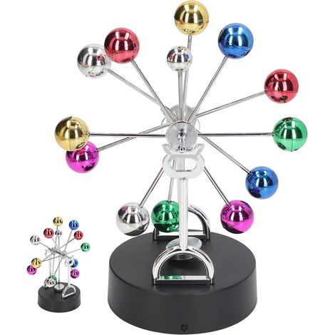Machine à mouvement perpétuel jouet de bureau d'équilibre de grande roue jouet de bureau à mouvement perpétuel électronique décoration de la maison batterie USB jouet d'équilibre de grande roue à doub (1/5)