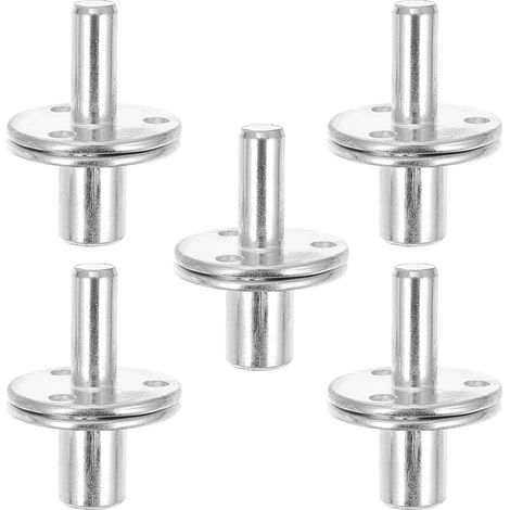 Kit de Fixation pour Pieds de Canapé en Fer Argenté, 5 Sets Filetage Clair et Sécurité, Connecteur Robuste pour Colonnes de Lit, Accessoire pour Meubles (1/5)