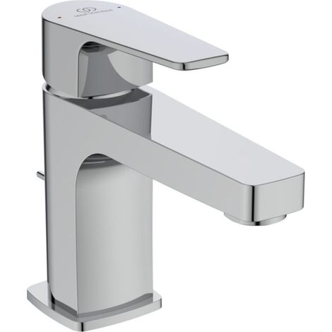 Ideal Standard Grifo de lavabo Cerafine D, H80, c.vaciador, Caño 115mm, Cromo, BC685AA