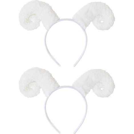 Stück Cartoon Plüsch Haarband Horn Haarband Lamm Haar Stoff Accessoire (Weiß)-30CM-White (1/2)