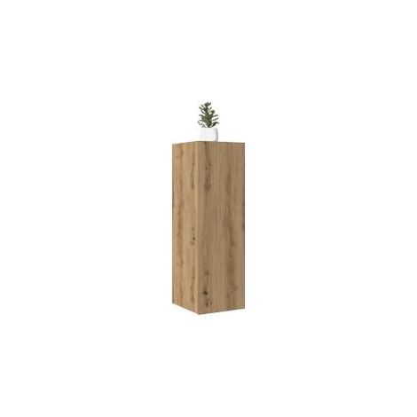 Meuble TV chêne artisanal 30,5x30x90 bois d'ingénierie (1/5)