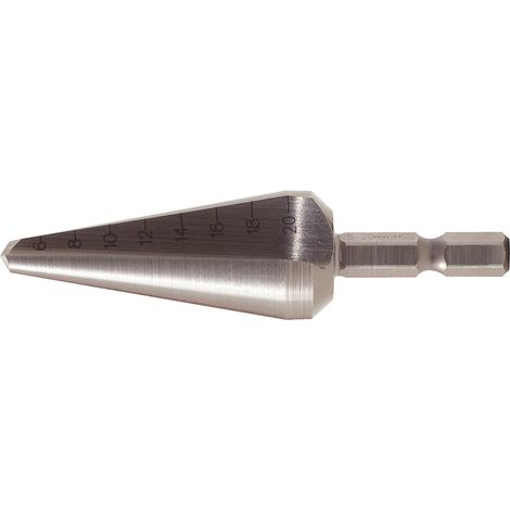Foret aléseur conique HSS sur porte-embout, Ø 5-22 mm (1/2)