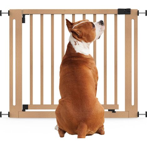 Bettacare Wooden Elegance Dog Gate, Natural, 95cm - 103cm, Pressure Fit Pet Gate, 73cm Extra Wide Doorway, Easy Installation