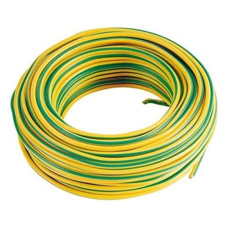Cavo elettrico unipolare fs17 giallo / verde 1 x 2,5 mm². 100 m