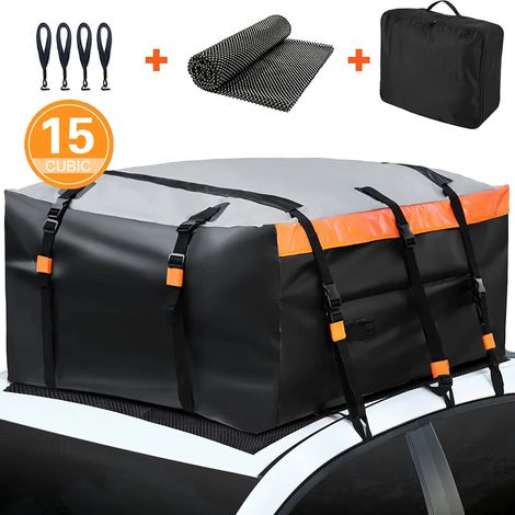 Coffre de toit imperméable 425L – Capacité 410L – PVC 1000D résistant aux UV – Installation facile sur voitures, camions, SUV (1/5)