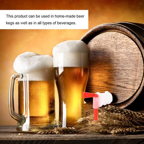 Lot de 3 robinets de rechange rouges en plastique pour seaux d'embouteillage de bière domestique (1/5)