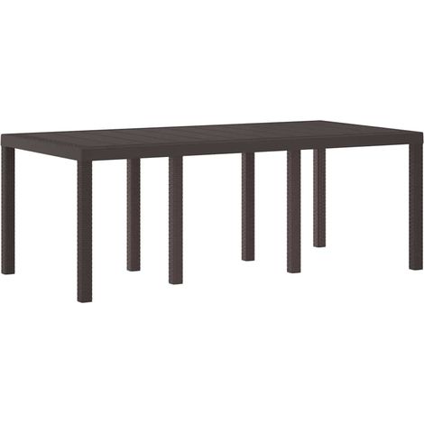 Table de jardin,Table d'extérieur Marron 200 x 100 x 73 cm polyrotin CFW82176 (1/4)