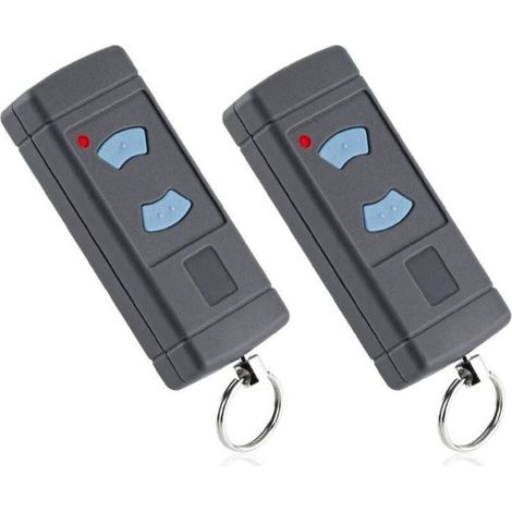 Dos mandos a distancia para puerta de garaje Hormann de 868 MHz, con botones azules universales. (1/3)